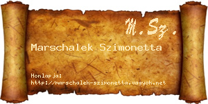 Marschalek Szimonetta névjegykártya